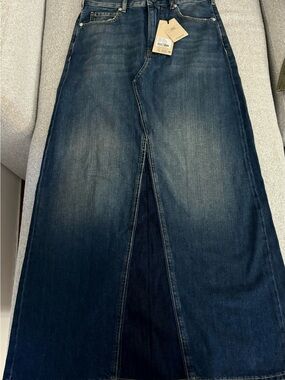 Dark Indigo Scotch & Soda Denim Maxi Skirt